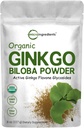 Micro Συστατικά Ακατέργαστη οργανική Ginkgo Biloba σκόνη, 8 ουγγιά (18 μήνες προμήθεια), Filler δωρεάν, υποστηρίζει λειτουργία του εγκεφάλου και ψυχική εγρήγορση, χωρίς ΓΤΟ και Vegan φιλικό