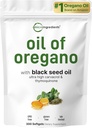 Oregano Softgels Petrol, 300 Kont | 2 in 1 Formulated with Black Seed Oil, 4X Strength Carvacrol & Thymoquinone | Plant Based, Non-GMO, & Immune Support