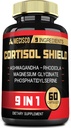 9in1 Cortisol Shield - Ashwagandha & Magnesium Glycinate, Rhodiola, Phosphatidylserine, L-Theanine, Licorice Root, St. John's Wort, Lions Mane - Mind & Mood, Restful Night support - 60 κάψουλες