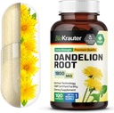 BIO KRAUTER Dandelion Root Capsules - 1800 mg Strength - 100 Count - Dandelion Root Supplement - Liver Support için Vegan Capsules