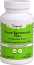 Vitacost Trans-Reεσβερατρόλη Plus -- 60 κάψουλες χορτοφάγων