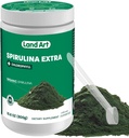 Land Art Sertifikalı Organik Taze Spirulina Ekstra Toz 300g - Bio available Chlorophyll Eklendim - Unflavoured - Clean Source - 3rd Party Tested - Test Spoon Inside