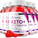 (5 Pack) Premier Keto ACV Gummies - Gelişmiş Formula Premiere Keto Plus ACV Gummies Apple Cider Vinegar Premier ACV Diyetary Supplement Yorumlar Men Women (300 Gummies)