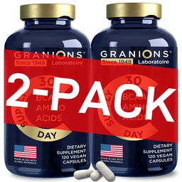 Essential Amino Acids Supplement for Men & Women - Όλα 9 BCAAs EAAs Συμπληρώματα Formula - Leucine Amino Acid, Lysine, Tryptophan, Advanced Amino Energy & Muscle Recovery - 240 Vegan BCAA Κάψουλες