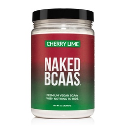 NAKED Cherry Lime BCAAs Amino Acids Powder, 100% καθαρό 2:1:1 Formula, Vegan διακλαδισμένη αλυσίδα Αμινοξέα, Στιγμιοποιημένα Όλα τα φυσικά BCAA συμπλήρωμα σκόνης - 501 γραμμάρια, 34 υπηρεσίες