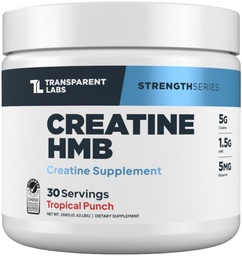 Διαφανή εργαστήρια Creatine HMB - Creatine Monohydrate σκόνη με HMB για μυϊκή ανάπτυξη, αυξημένη δύναμη, αυξημένη παραγωγή ενέργειας, και βελτιωμένη αθλητική απόδοση - 30 εξυπηρετούν, Τροπικό Punch
