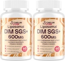 Liposomal DIM SGS Supplement - Kadınlar ve Erkekler için Hormon Supplement, Estrogen Supplements Contains Sulforaphane Glucosinolate, Vitamin E, Pomegranate Meyve - Destek Detox ve Antioksi (2 Pack)