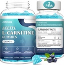 2 Pack Sugar Free Acetyl L-Carnitine Gummies, L-Carnitine Supplement for Women & Men, C & B12, ALCAR for Energy, Brain & Heart Health Support, Vegan, Non-GMO, 120 Count