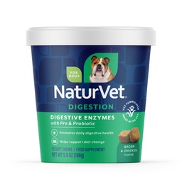 NaturVet – Digestive Ένζυμα - Plus Προβιοτικά & Πρεβιοτικά – Βοηθά στην Υποστήριξη της Διατροφής Αλλαγή & Μια Υγιεινή Πειθιστική Φυλλαδική – για σκύλους (Soft Chews, 70 Count)