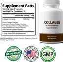 Ultra Premium Multi κάψουλες κολλαγόνου για άνδρες & γυναίκες, καθαρό υδρολυμένο κολλαγόνο Πεπτίδια, συμπλήρωμα βιταμίνης για τα μαλλιά, δέρμα, νύχια, και κοινή υποστήριξη (Τύποι I, II, III, V, X,) 90 κάψουλες
