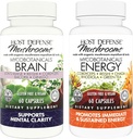Host Defense Sche with MycoBotanicals Brain* Capsules, 60 Kont & MycoBotanicals Energy* Capsules, 60 - Support Memory & Focus - Support Sustained Energy*