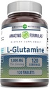 Amazing Formulas L Glutamine 1000 Mg Tabletler | Erkekler ve Kadınlar için Amino Asit Supplement | No-GMO | Gluten Free | ABD'de Yapıldı | (1 Pack, 120 Kont)