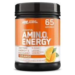 Optimum Nutrition Amino Energy - Προ προπόνηση με πράσινο τσάι, BCAA, Αμινοξέα, Κετοφιλικό, Πράσινο εκχύλισμα καφέ, Ενεργειακή σκόνη - Πορτοκαλί Cooler, 65 εξυπηρετήσεις (Packaging May Vary)