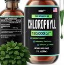 HERBIFY Chlorophyl Drops - Υγρή Χλωροφύλλη για Ενεργειακή Ενίσχυση & Υποστήριξη Ανοσοποιητικού Συστήματος - Made in USA - Χλωροφύλλη Υγρές σταγόνες για Αποτοξίνωση Σώματος, Εσωτερικό Αποσμητικό & Ενισχυμένο Δέρμα - 2 Oz