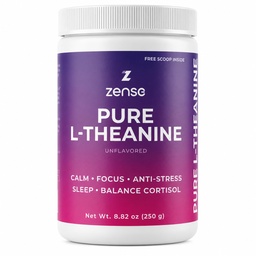 Καθαρή σκόνη L-Θεανίνης 100% [266gm-1,250 μερίδες] Φυσικό συμπλήρωμα L-Θεανίνης - Μόνο 1 συστατικό, χωρίς ζάχαρη, σόγια, πληρωτικό, μελατονίνη, μη ΓΤΟ, Vegan