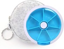 Pill Organizer Travel Pill περίπτωση για Purse Φορητή ιατρική περίπτωση Μικρές εβδομάδες Χάπια κουτί για βιταμίνες / Fish Oil / Χάπια / Συμπληρώματα (Blue+Bag)