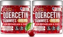 2 Pack - JOYLI Quercetin Gummies with Bromelain, çinko, C & D3 – Immune Support & Mevsim Wellness için Sugar-Free Quercetin Supplement - 500 mg Quercetin for Kids & Yetişkinler – 60 Gummies per Pack