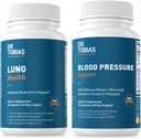 Dr. Tobias Lung Health & Blood Pressure Support Supplements, Lung Cleanse & Detox, Υποστηρίζει την κανονική Κυκλοφορική Υγεία με Βιταμίνη C, B6, B12, Nicin, Folate