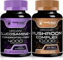 WELLNESS LABSRX Glucosamin Chondroitin MSM | Mushroom Supplement Capsules