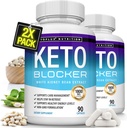 Bulkx Hua Blocker Pills White Kidney Bean Ekstraksiyon - 1800 mg Natural Ketosis, Support Keto Diyet, Erkekler Kadınlar için 90 Capsules, Tamamlanan Supplement
