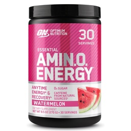 Optimum Nutrition Amino Energy - Προ προπόνηση με πράσινο τσάι, BCAA, Αμινοξέα, Κετοφιλικό, Πράσινο εκχύλισμα καφέ, Ενεργειακή σκόνη - Καρπούζι, 30 εξυπηρετήσεις (Packaging May Vary)