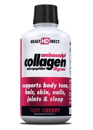 ΥΓΕΙΑ DIRECT AminoSculpt Sugar-Free Collagen Supplement - Υψηλής ισχύος Ιατρική-Γραφική πρωτεΐνη για τα μαλλιά, το δέρμα, τα νύχια & τις αρθρώσεις, Grass-Fed, μη-GMO, Υγρό κολλαγόνο - Tart Cherry - 30 Fl Oz