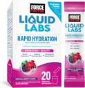 Force Factor Liquid Labs Beauty, Hydration Packet for Stronger Hair, Skin & Nails. Monoaluronik asit, Biotin ve Ceramids ile elektrolitler. Tropikal Berry Flavor, 20 Stick Packs
