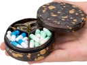 3 Karşılaştırma Metal Pill Organizer - Pocket Purse, Günlük Tıp Konteyneri, Vitamin ve Balık Petrol Sahibi, Tamam Box