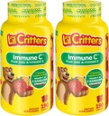 L'il Critters Immune C Daily Gummy Supplement Vitamin for Kids, for C, D ve çinko for Immune Support, Orange, Lemon ve Cherry Flavors, 190 Gummies (Pack of 2)