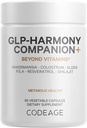 Kodage GLP-Harmony Companion+ Supplement - GLP-1 Agonist Destek - Lion's Mane, Pea, Colostrum, Shilajit, Akkermansia, Elder, Citrus Bioflavonoids, Broccoli, Resveratrol - Non-GMO - 60 Capsules