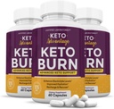 (3 Pack) Keto Πλεονέκτημα Keto Burn Χάπια 1275MG Νέα & βελτιωμένη Φόρμουλα Περιέχει μηλίτη μηλίτη έξτρα παρθένο ελαιόλαδο σκόνη πράσινο φύλλο τσαγιού 180 κάψουλες