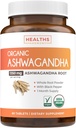 USDA Organik Ashwagandha Supplement - Yüksek Potency Ashwagandha Pills, Gelişen Aborps için Organik Siyah Pepper ile Yapıldı - Vegan Non-GMO ABD ve Lab'da Gerçekleştirilmiş (1 Ay Supply)