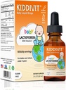 Kiddivit Baby Lactoferrin Liquid Drops – Gentle Immune Support Supplement – 100mg Formula with Prebiotic Inulin – 60 Daily Servings – Χωρίς ζάχαρη, Χωρίς γλουτένη, χορτοφαγικά, 2oz