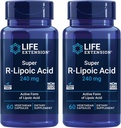 Life Extension Super R-Lipoic Acid – Sağlıklı Aging, oxidative Stress Defense – 240 mg of Active R-Form of R-Lipoic Acid – Gluten-Free – Non-GMO – Vegetarian – 60 Capsules (2 Pack)