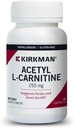 Kirkman - Acetyl L-Carnitine 250 mg - 90 Capsules - Supports Sustained Cellular Energy Production - Hipoallergenicic