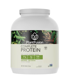 PlantFusion Complete Vegan Protein Powder - Πρωτεϊνική σκόνη με βάση το φυτό BCAAs, Digestive Enzymes και Pea Protein - Keto, Χωρίς γλουτένη, Μη-Dairy, Χωρίς Ζάχαρη, Μη-GMO - Natural- No Stevia 5 lb Μαζική