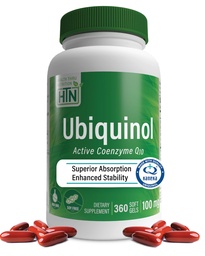 Health Thru Nutrition Ubiquinol 100mg 360 Softgels as Kaneka QH Μειωμένη CoQ-10 