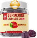 Berberine Supplement 1500 mg with ► Fiber, B1, B3 & B6, Sugar Free Berberine HCL Gummies, High Bioavailability AMPK Activitor for Męt Truthlism Balanced, Daily Digestive & Body Mânâgęm