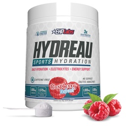 EHP Labs Hydreau Ηλεκτρολύτες σκόνη Όχι Ζάχαρη - Ενυδατική σκόνη για αντοχή & ενέργεια - Ηλεκτρολύτης σκόνη για άνδρες & γυναίκες - Ζάχαρη Δωρεάν ηλεκτρολύτες - Raspberry Refresh (40 Σερβίρεται)