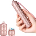 Portre Metal Pill Medicine Organizer - Sular Pill Case Compact Seyahat Pill Box Haftalık Alüminyum Alloy Konteyner, 7 Günlük Pill Küçük Piller için Organize Edildi, Pink S