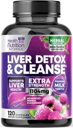 Gentle Liver Cleanse Detox & Repair Formula - Σύνθετη Συσκευή Υποστήριξης Συκωτιού με το Silymarin Milk Thistle, Dandelion Root, Artichoke Extract, Turmeric, Choline, & Beetroot - 120 κάψουλες Veggie
