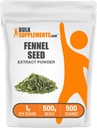 BulkSupplements.com Fennel Tohumu - Fennel Tohumlar Toz, Herbal Supplement - Vegan & Gluten Free, 1g per Service, 500g (1.1 lbs) (Pack of 1)