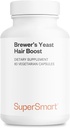 SuperSmart - Brewer's Yeast Hair Boost (Advanced Formula) - Saccharomyces Cerevisiae, çinko, Biotin - Hair Supplement | Non-GMO - 60 Vegetarian Capsules