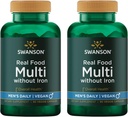 Swanson Real Food Multivitamin Multimineral Ανδρικής Υγείας Prostate Stress Response Bladdder Supplement Vegan Gluten-free Non-GMO 90 Κάψουλες Veggie Veg Caps (2 Pack)