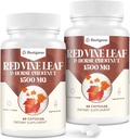 Red Vine Leaf & Horse Chestnut Extract Capsule Supplements (Vitis Vinifera) 1500 mg - Sağlıklı Veins için Tedarikçi - Kalp, Cilt (2 Paket)