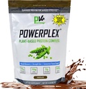 FizikiVantage POWERPLEX Vegan Protein Toz, Collagen Alternative - Organik Plant-Based Pea & Rice Protein, Süt-Free, Non-GMO, Supports Muscle & Common Recovery, Monk Meyveli 2 lb (Chocolate)