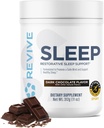 Revive MD Sleep Support Supplement for Yetişkinler, Dark Chocolate - Sleep Supplements with Magnezyum (Glycinate), Inositol, Glycine & L-Theanine - Promosyonasyon & Sleep Health (30 hizmet)