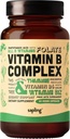Vegan Vitamin B Kompleksi - Essential B Vitamins B1, B2, B3, B5, B6, B7, Folate, B12-60 Caps
