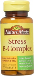 Nature Made Stress B Complex με ψευδάργυρο μέγεθος 75ct (πακέτο των 2) 150 ct Σύνολο