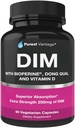 Pure DIM Supplement 250 mg Diindolylmethane Plus BioPerine ve Dong Quai - Kadınlar ve Erkekler için Hormon Denge Desteği, Menopause & Estrogen Desteği - 90 Vegetarian Capsules